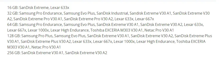 sd cards for dji drones