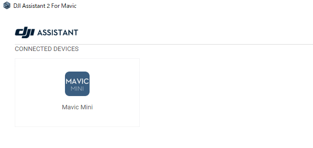 mavic mini DJI assistant