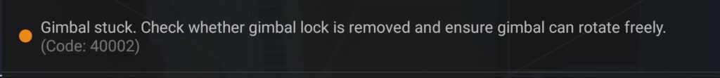 gimbal stuck error