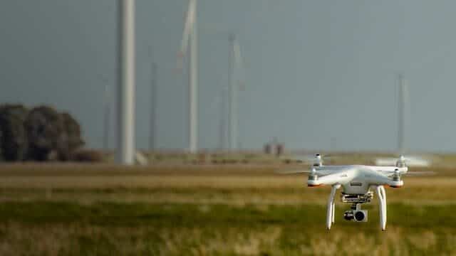 drone in a field