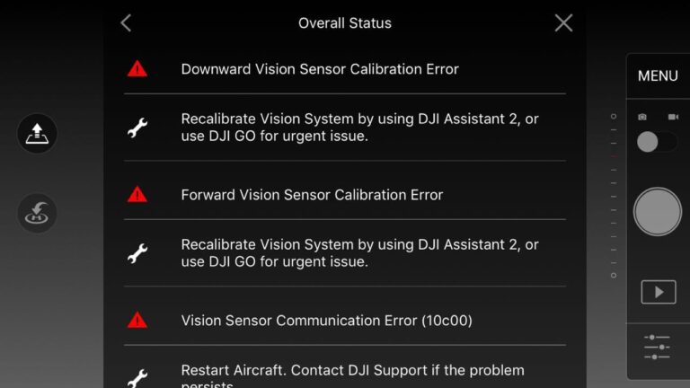 4 Ways to Fix DJI forward vision sensor calibration error