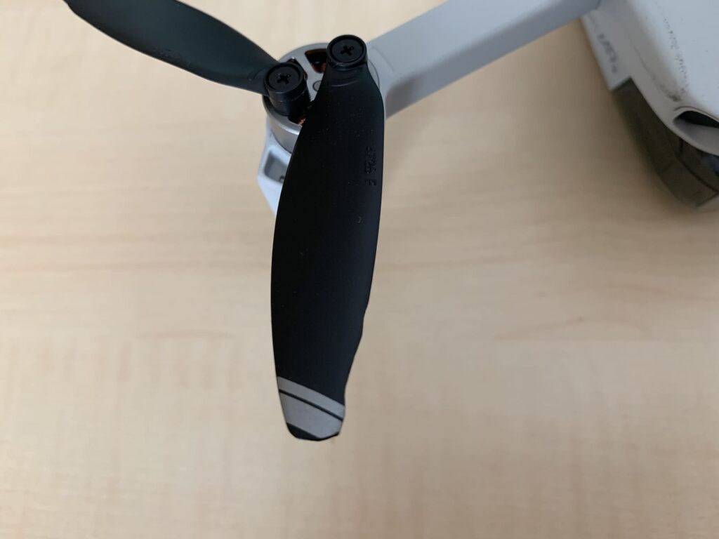 dji mavic mini propeller spinning too fast