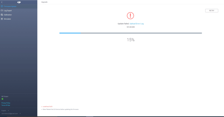 Unable to update the firmware for your DJI Mavic mini?