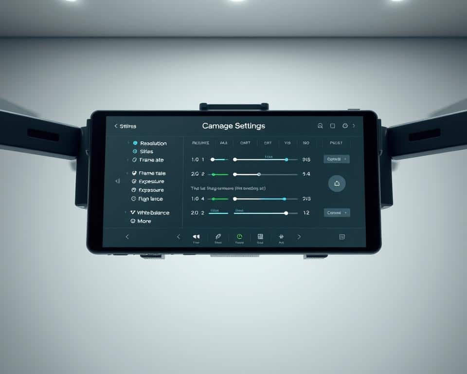 DJI drone camera settings optimization menu